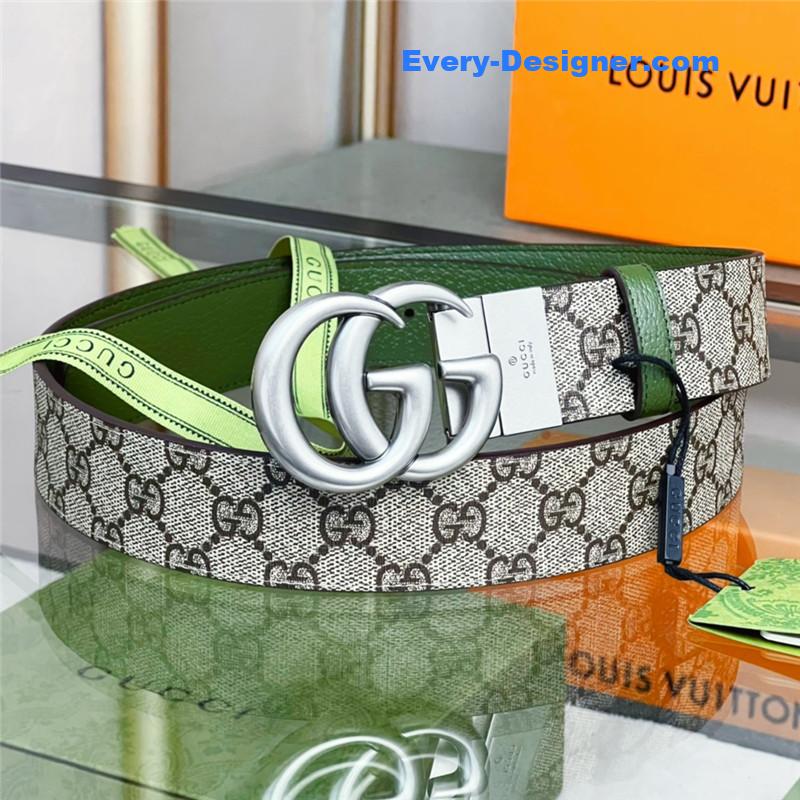 Gvc*1 reversible belt with double g buckle