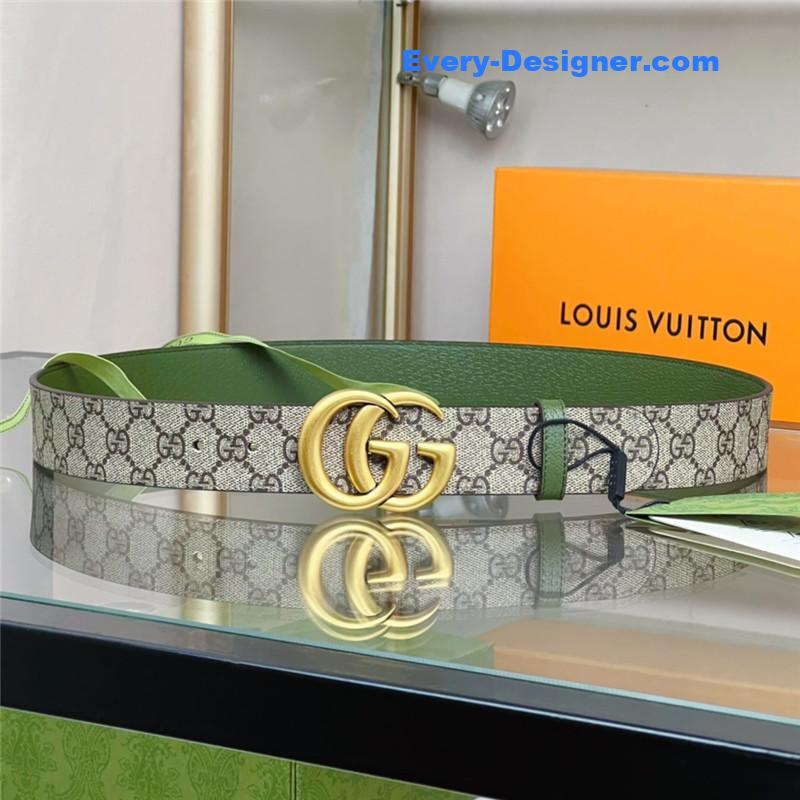 Gvc*1 reversible belt with double g buckle