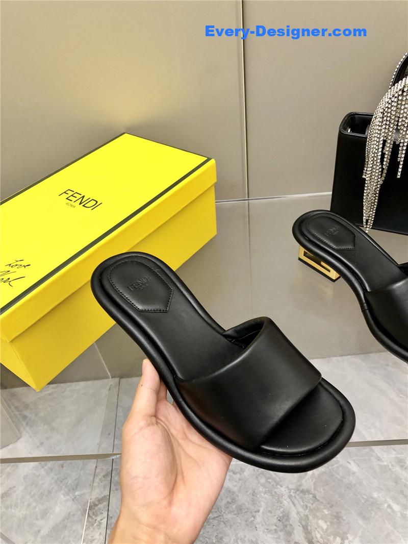 F**di ff chunky heel slippers