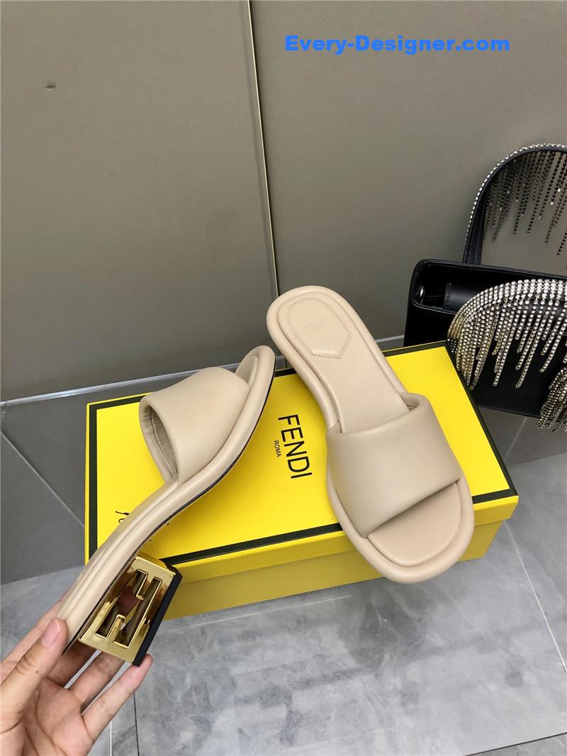 F**di ff chunky heel slippers