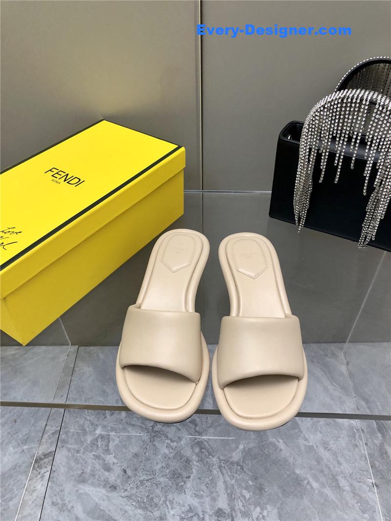 F**di ff chunky heel slippers