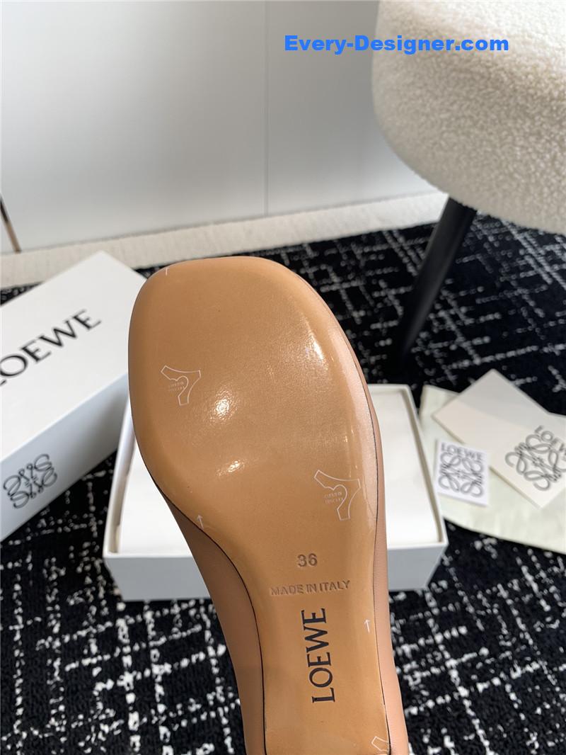 L0ew* round toe vase heel shoes