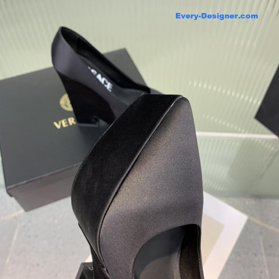 Versace wedge high heel shoes