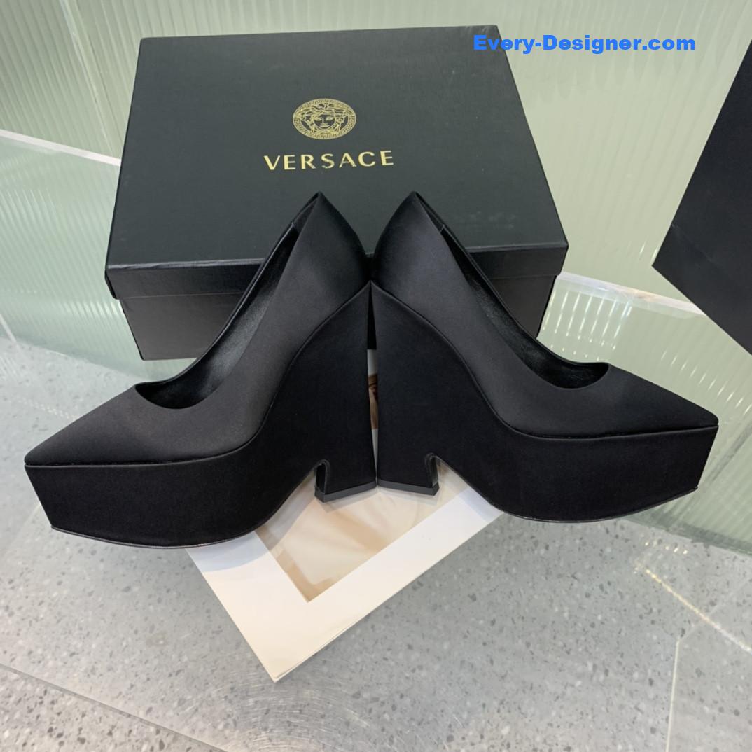Versace wedge high heel shoes