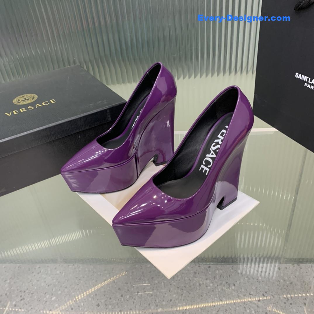 Versace wedge high heel shoes