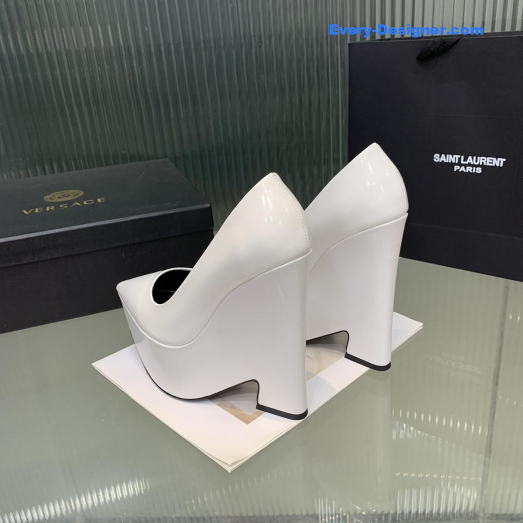 Versace wedge high heel shoes