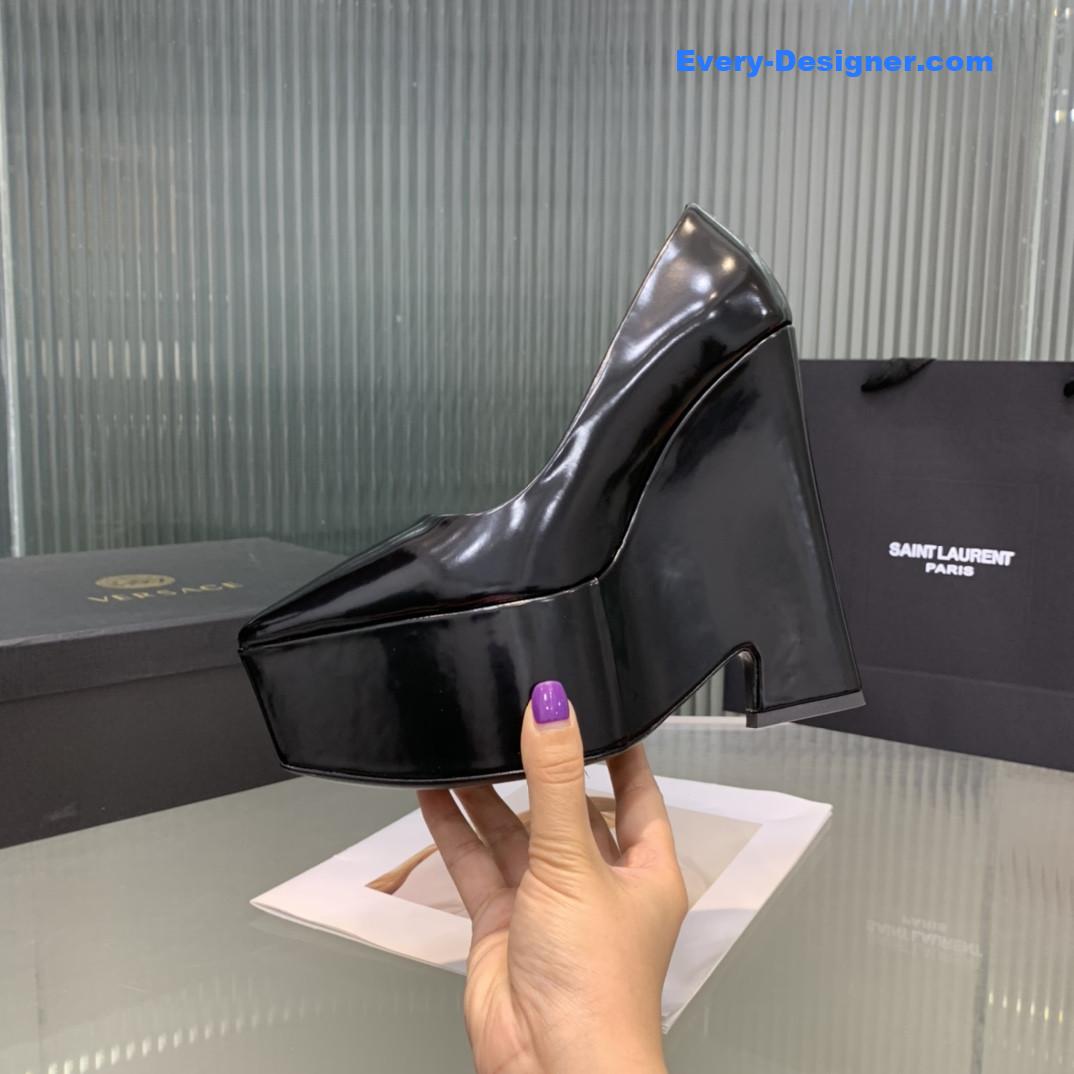 Versace wedge high heel shoes