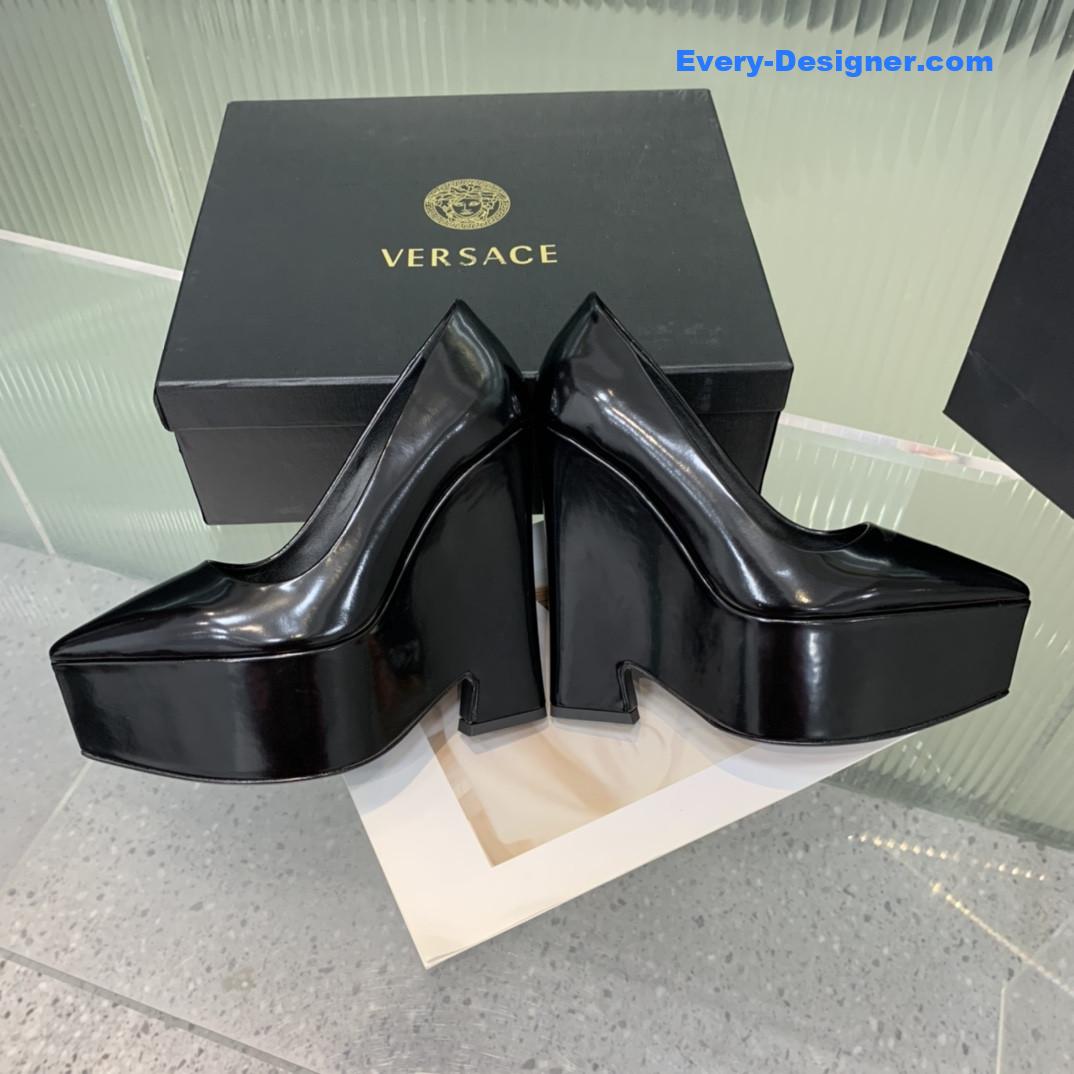 Versace wedge high heel shoes