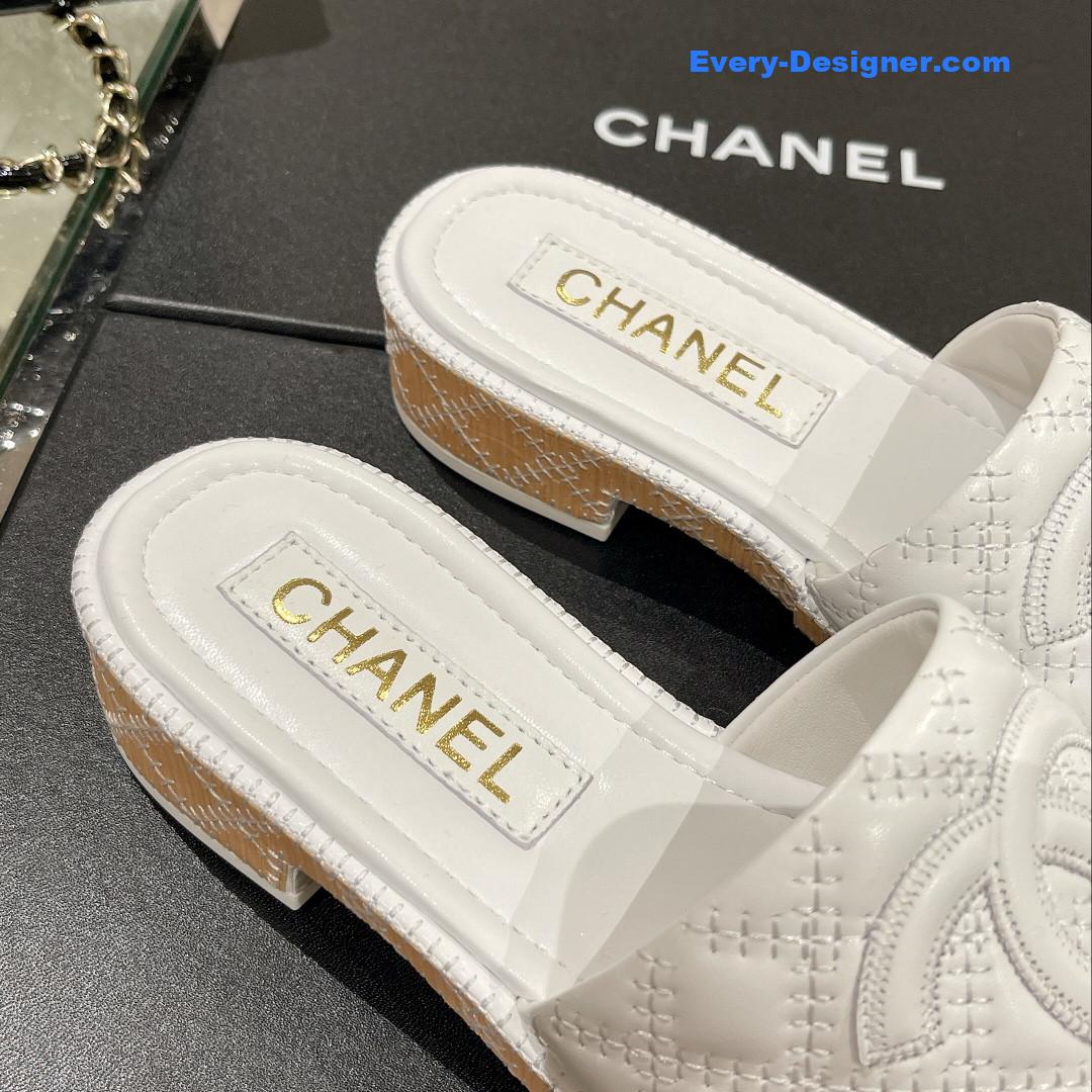 CC new wooden heel slippers