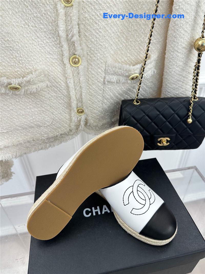 CC logo platform fisherman slippers