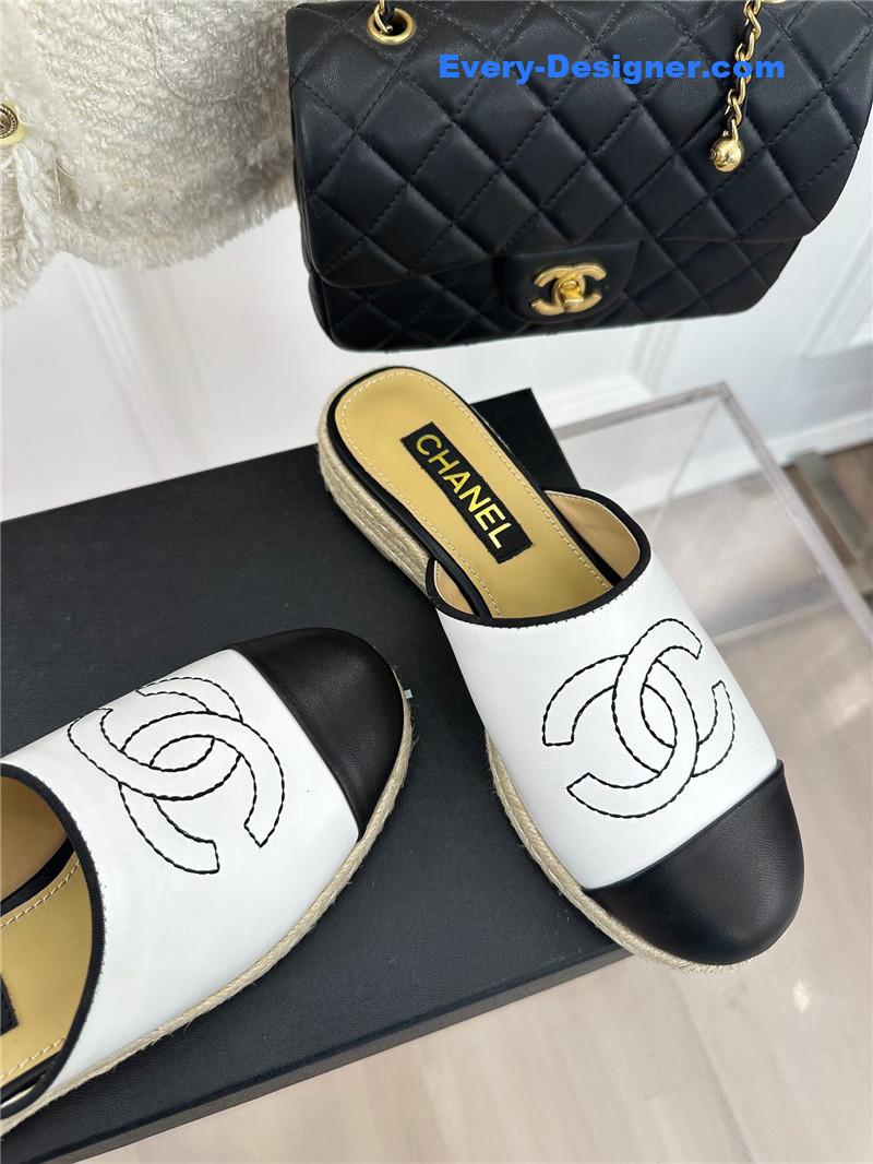 CC logo platform fisherman slippers