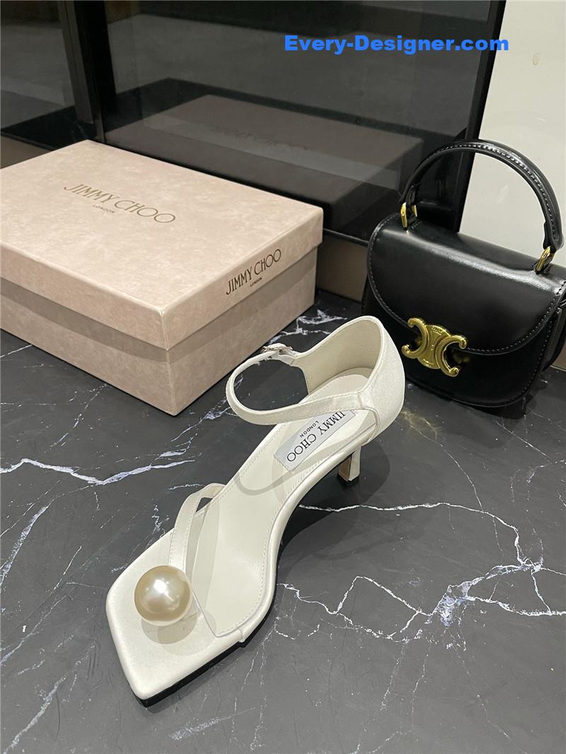 J1m*y Ch00 new rhinestone ball sandals