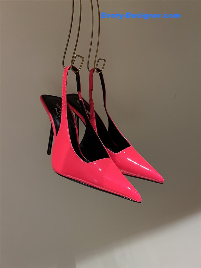 Y51 strap back elastic pointed toe high heel sandals