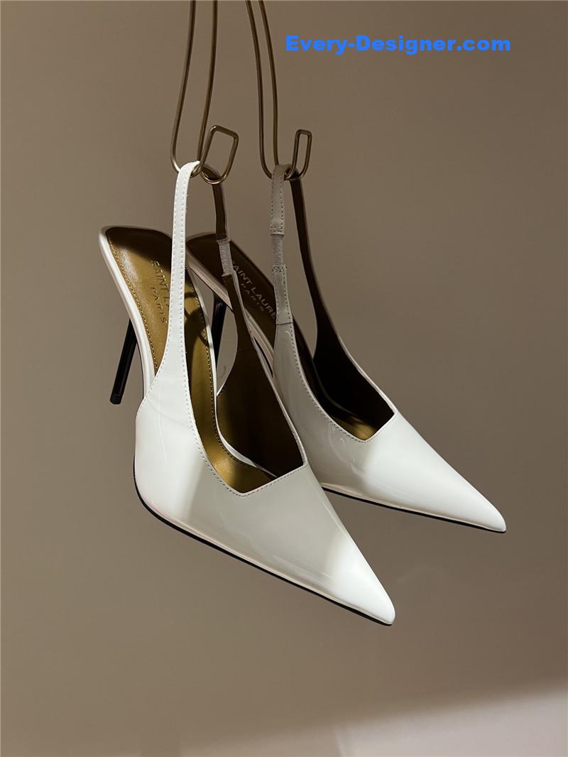 Y51 strap back elastic pointed toe high heel sandals