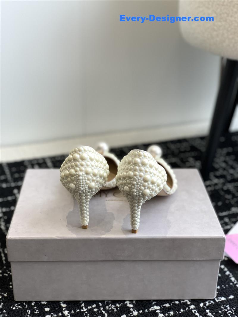J1m*y Ch00 pearl embellished shoes