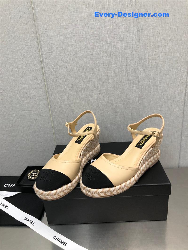 CC Mary Jane hollow wedge sandals