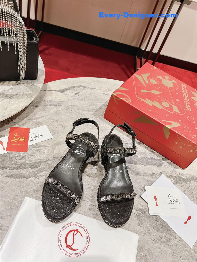 Chr1st1an louboutin wedge sandals