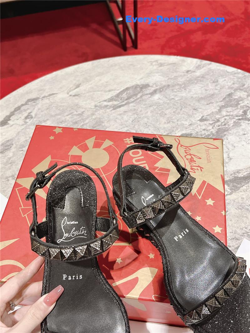 Chr1st1an louboutin wedge sandals