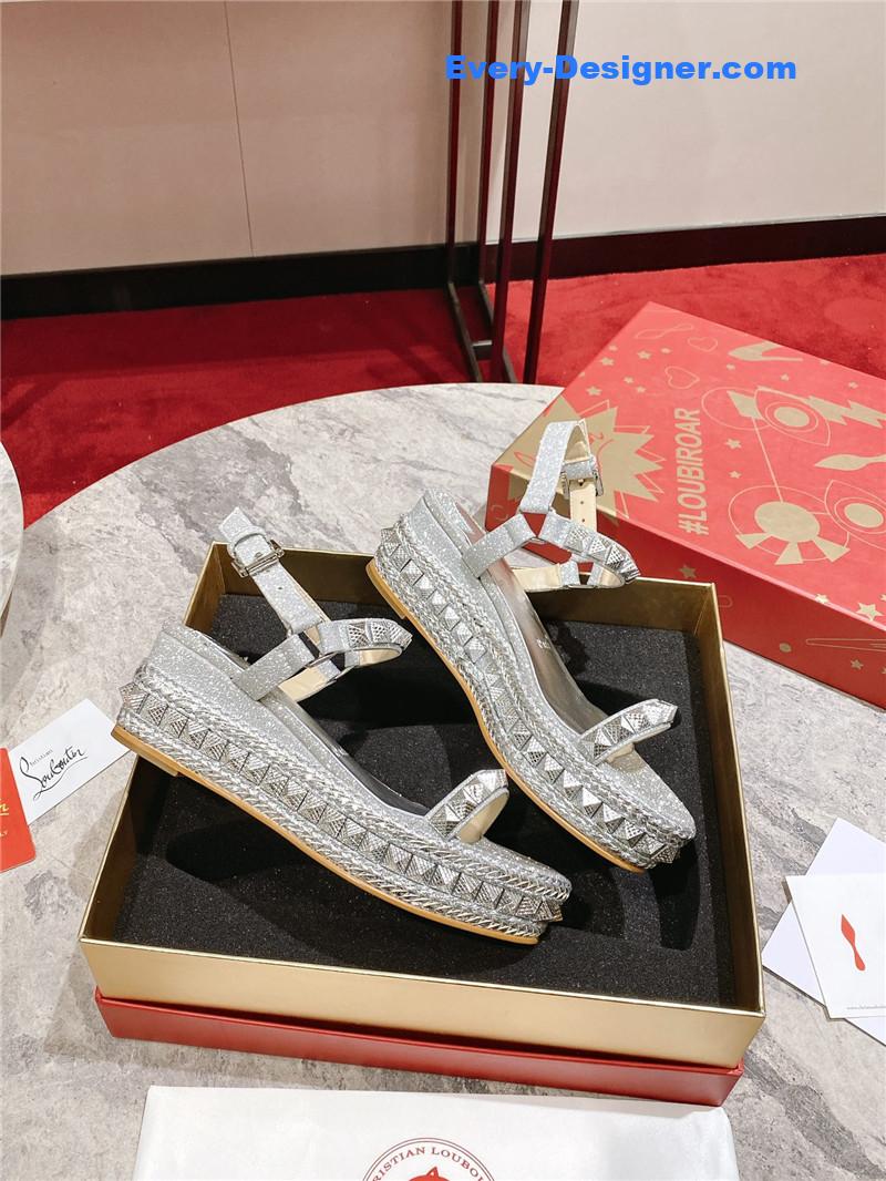 Chr1st1an louboutin wedge sandals