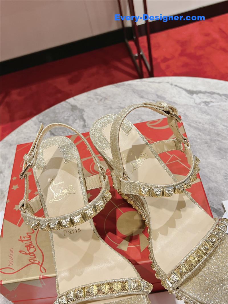 Chr1st1an louboutin wedge sandals