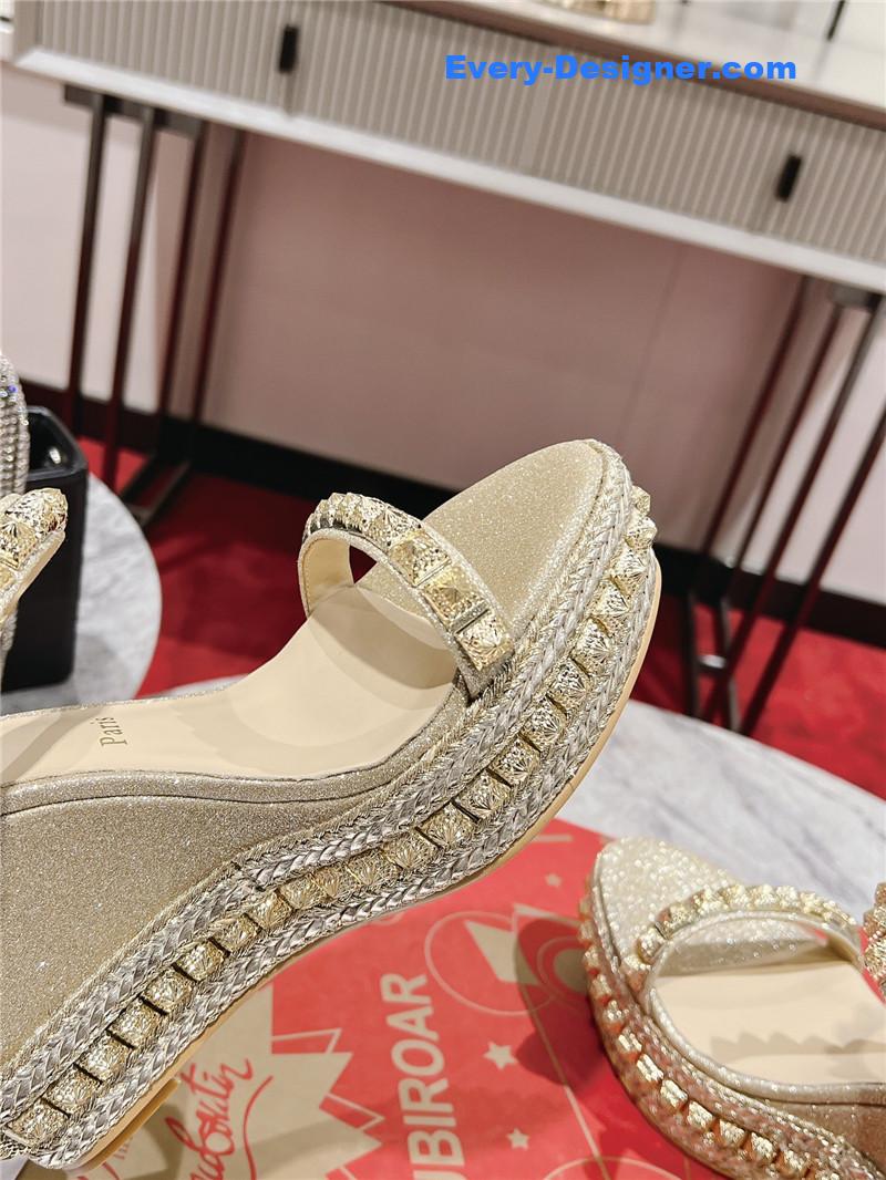 Chr1st1an louboutin wedge sandals