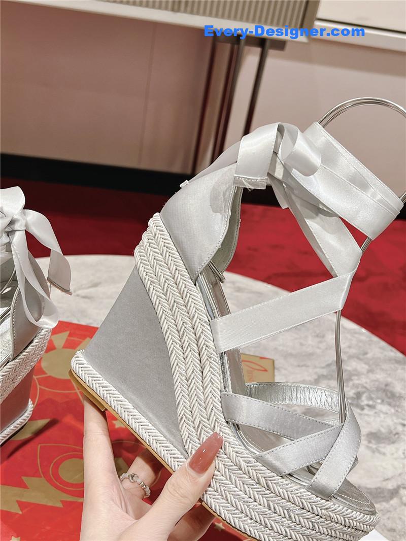 Chr1st1an louboutin wedge sandals