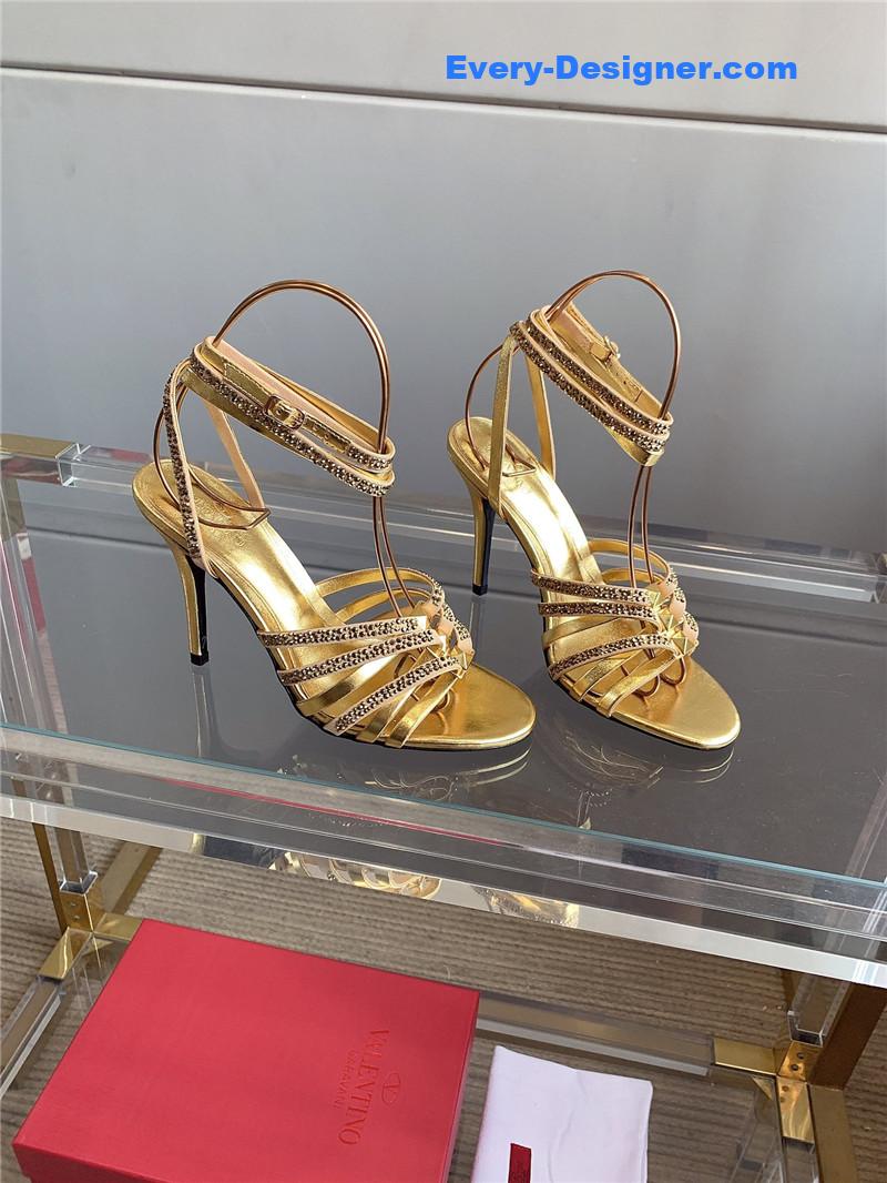Va1e*ntin0 rhinestone high heel sandals