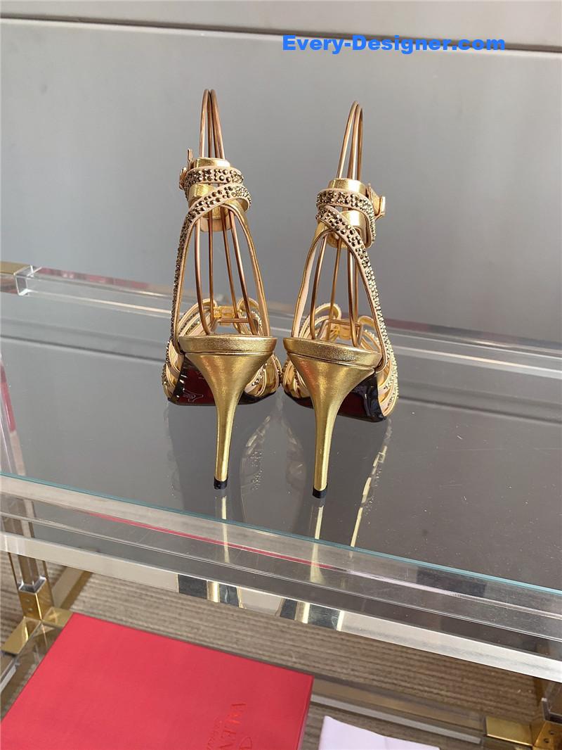 Va1e*ntin0 rhinestone high heel sandals