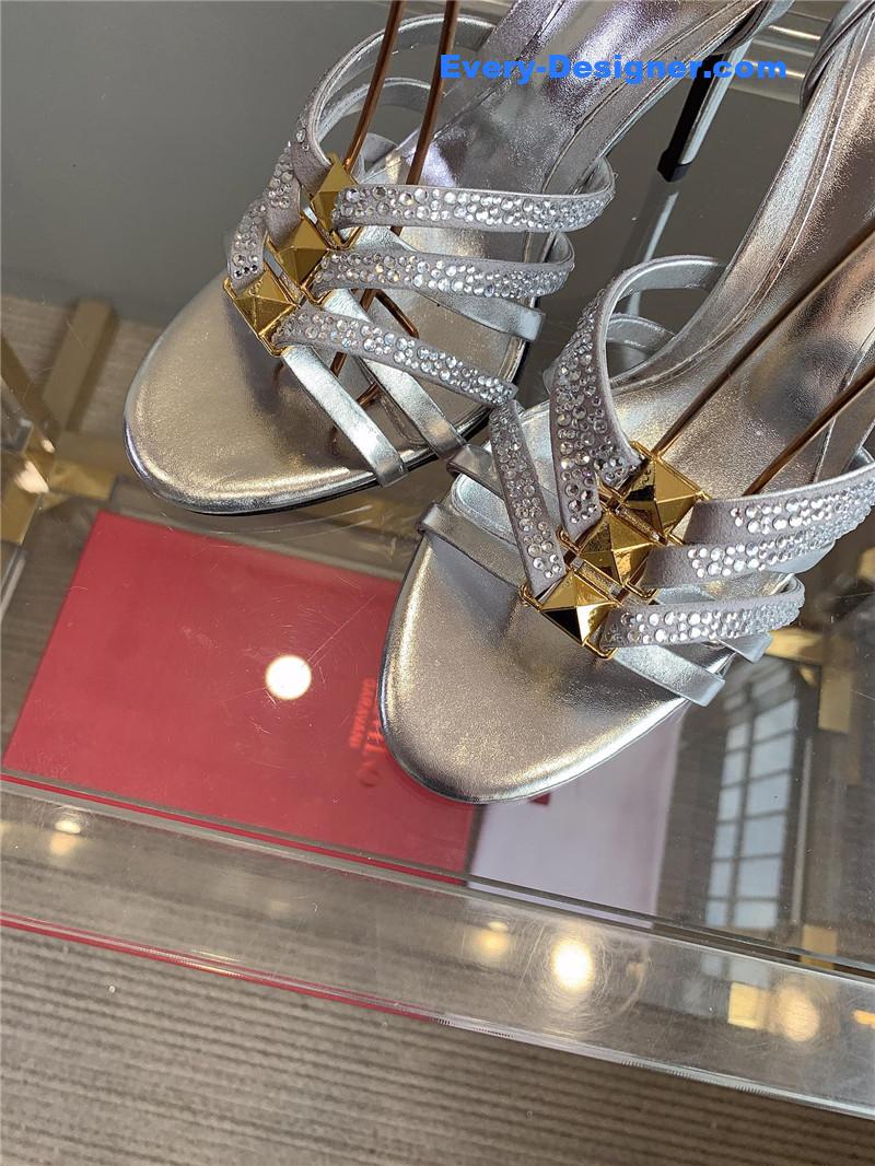Va1e*ntin0 rhinestone high heel sandals
