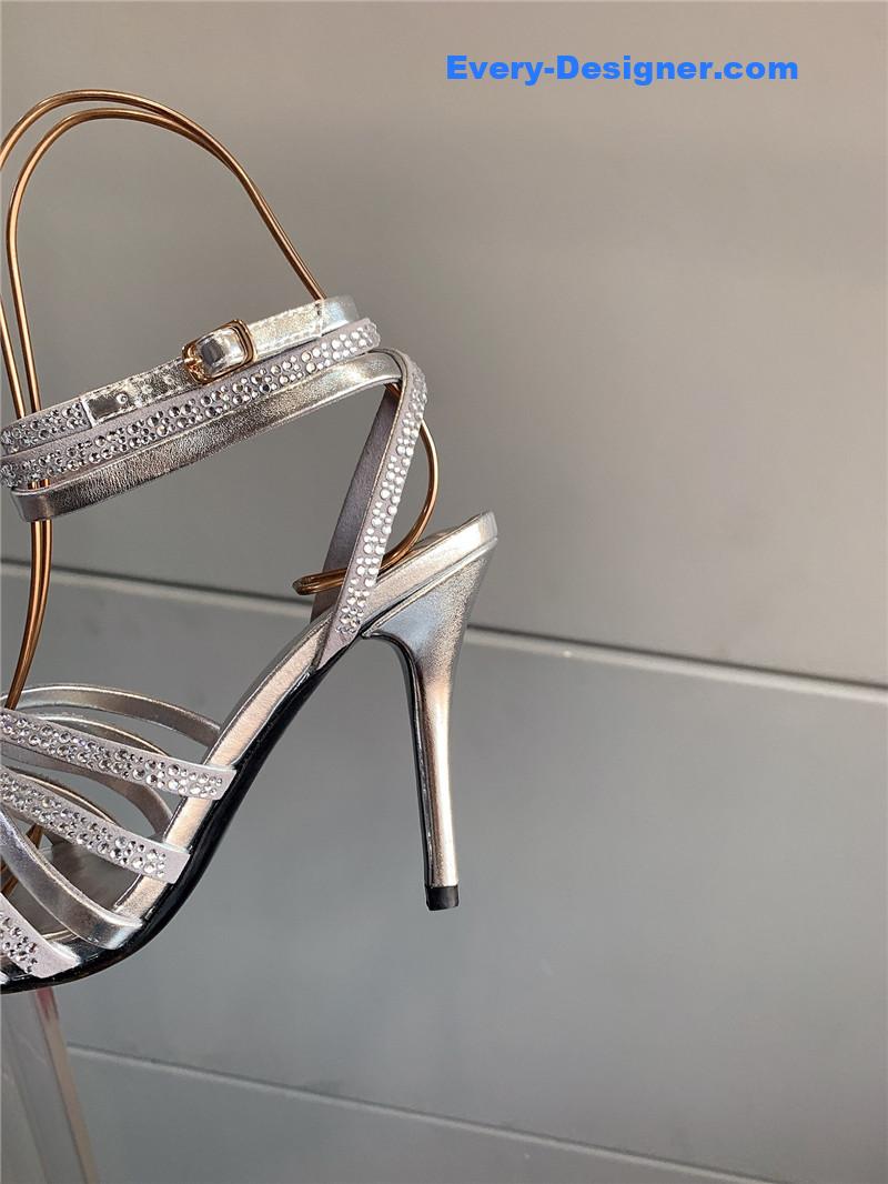 Va1e*ntin0 rhinestone high heel sandals