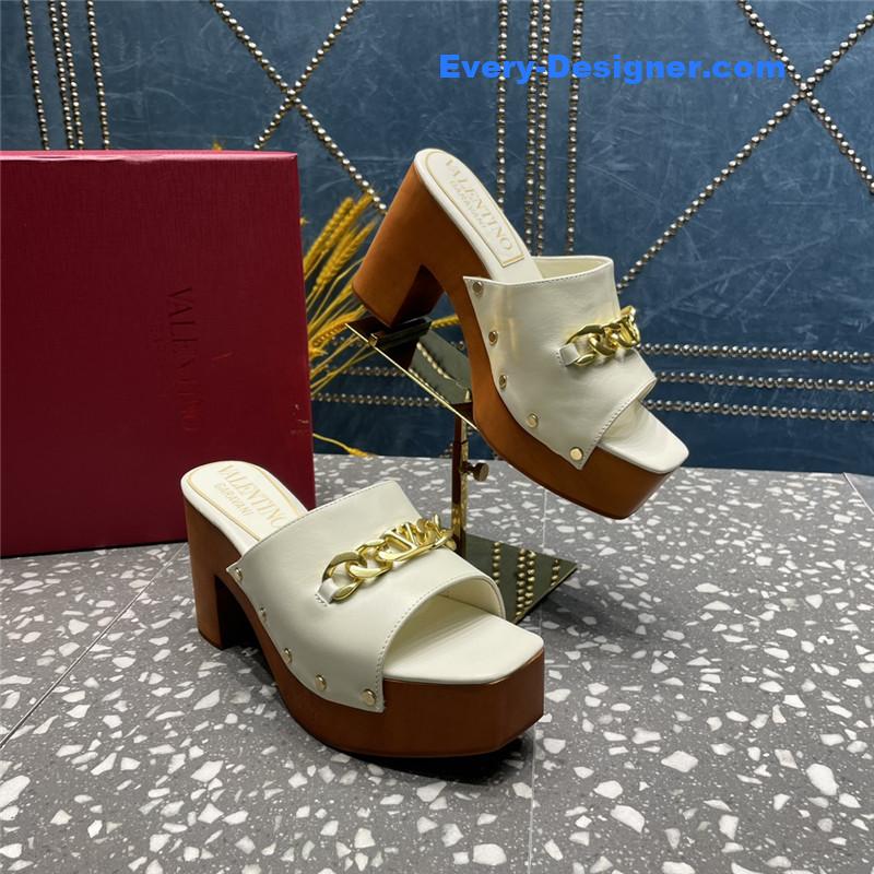 Va1e*ntin0 metal chain high heel sandals