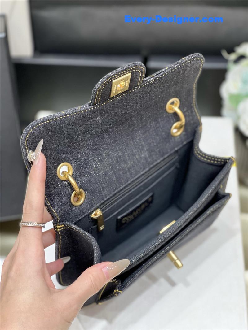 Ch**el denim messenger bag