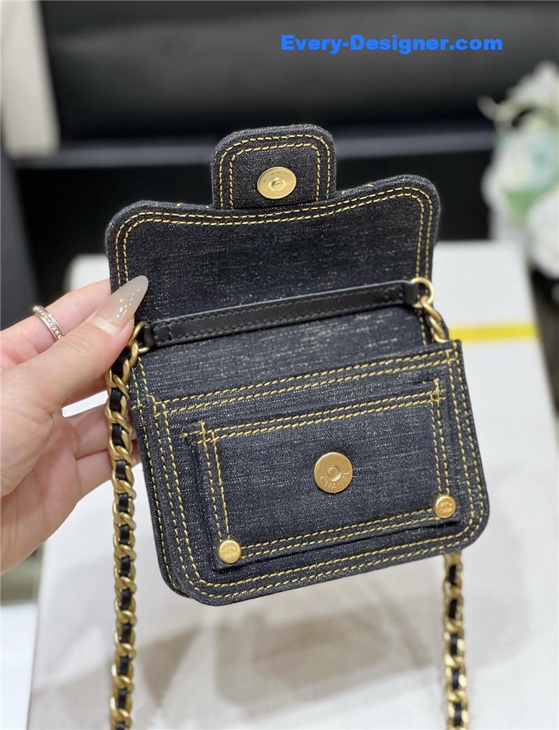 Ch**el mini denim messenger bag