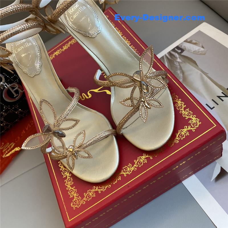 rene caovilla butterfly strappy sandals