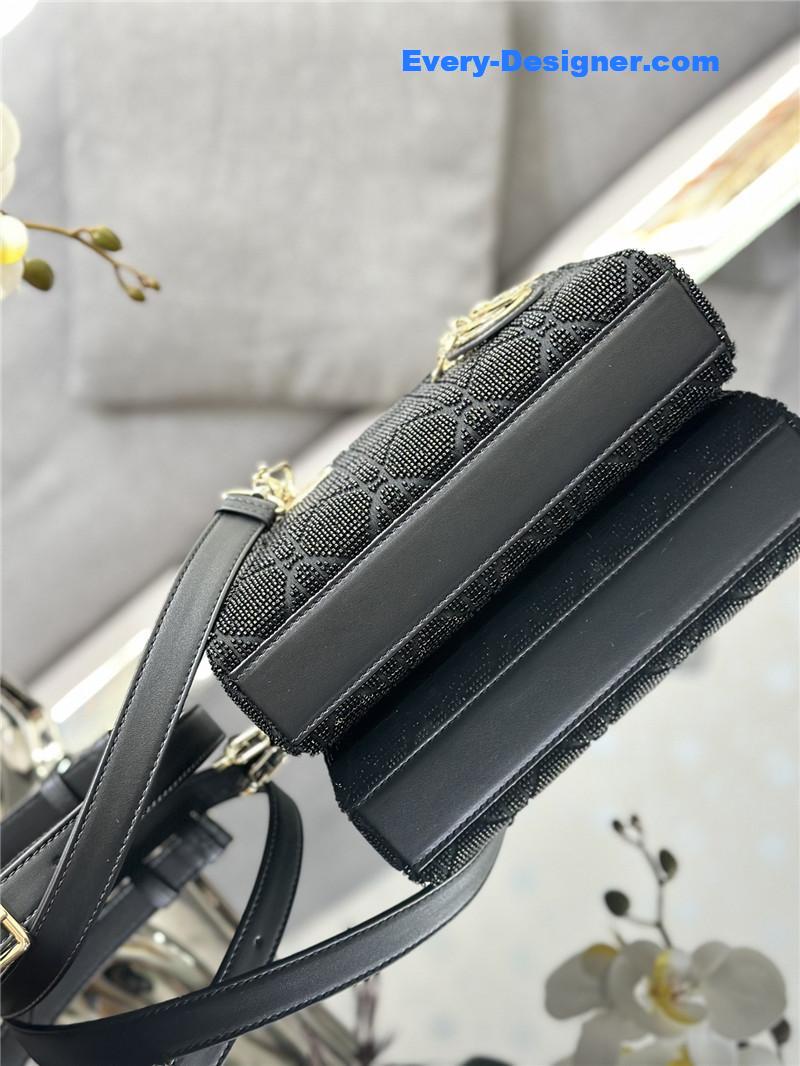 lady D10r triple embroidered beads tube bag
