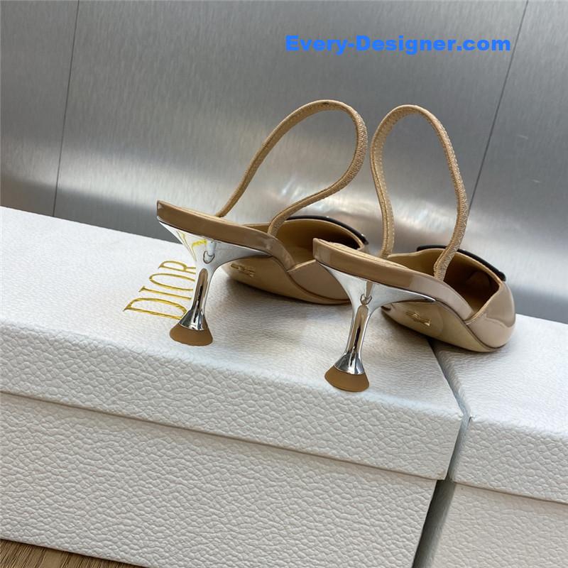 D10r cd letter logo high heel sandals