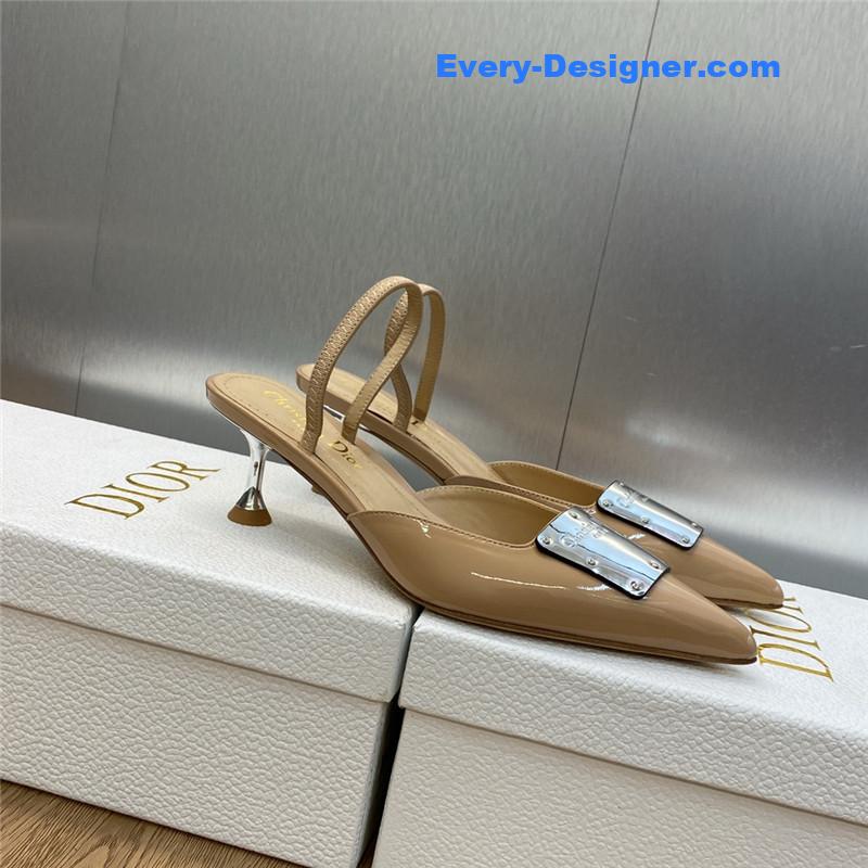 D10r cd letter logo high heel sandals
