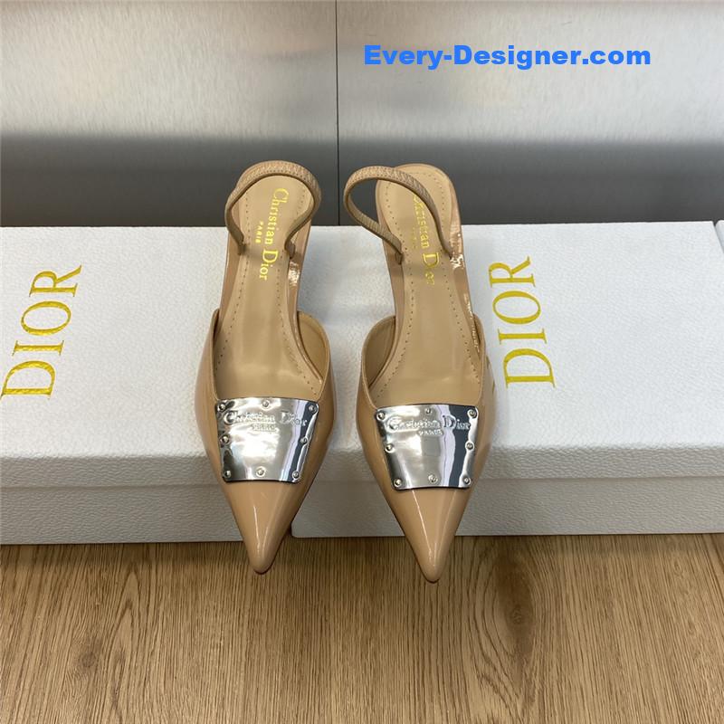 D10r cd letter logo high heel sandals