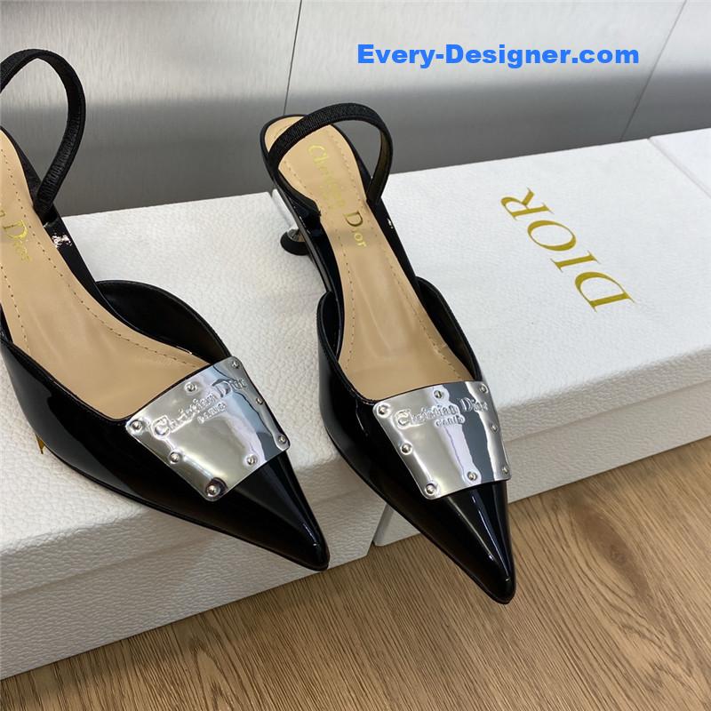 D10r cd letter logo high heel sandals