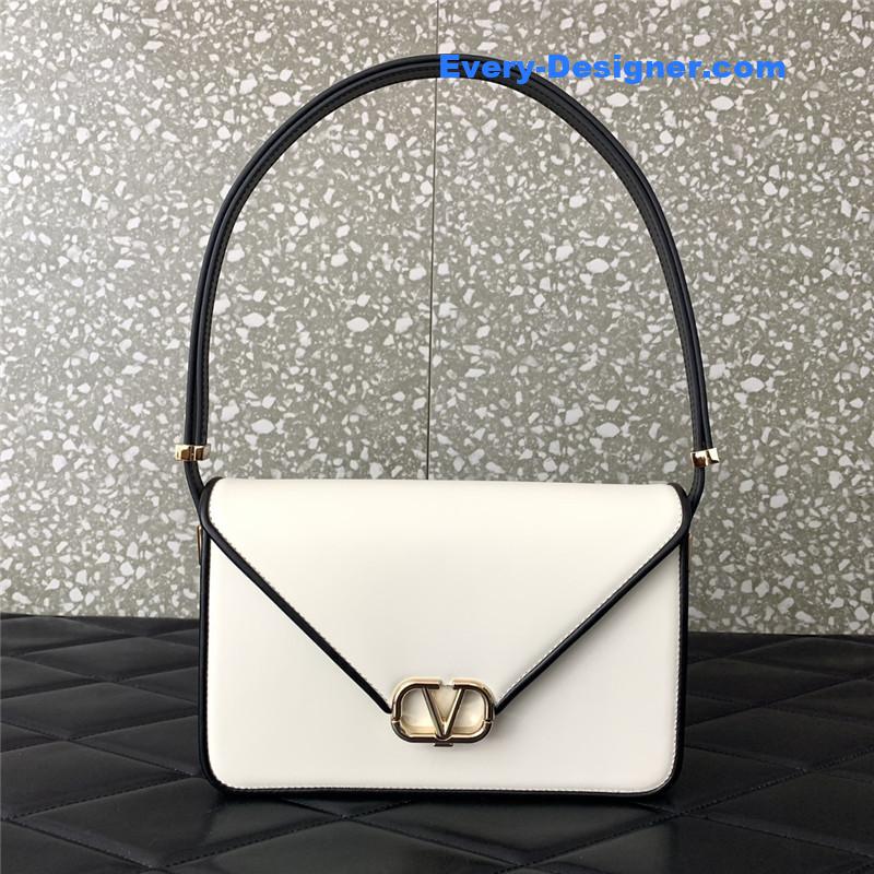 Va1e*ntin0 garavani letter leather shoulder bag