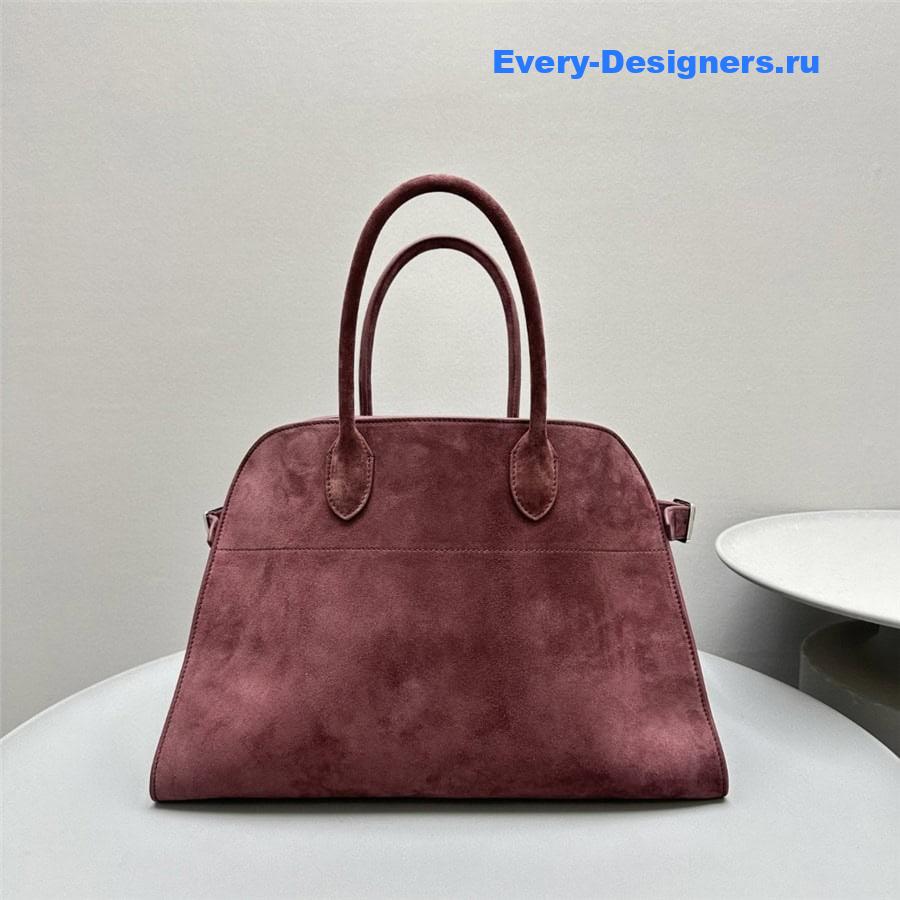 The R0w margaux 15 suede bag in burgundy