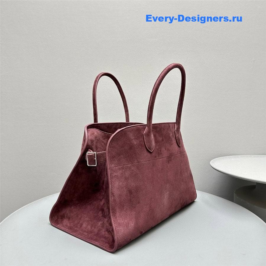 The R0w margaux 15 suede bag in burgundy
