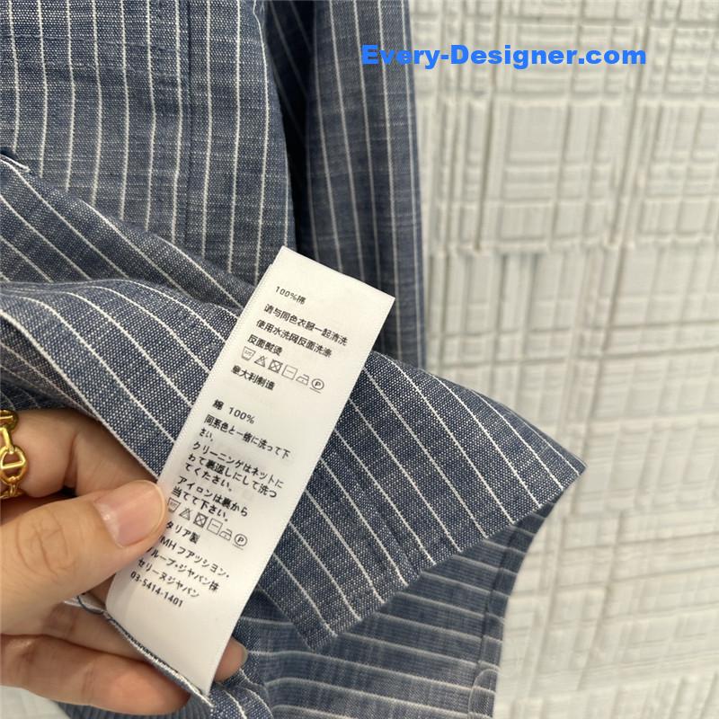 Ce1i*e cotton denim striped shirt