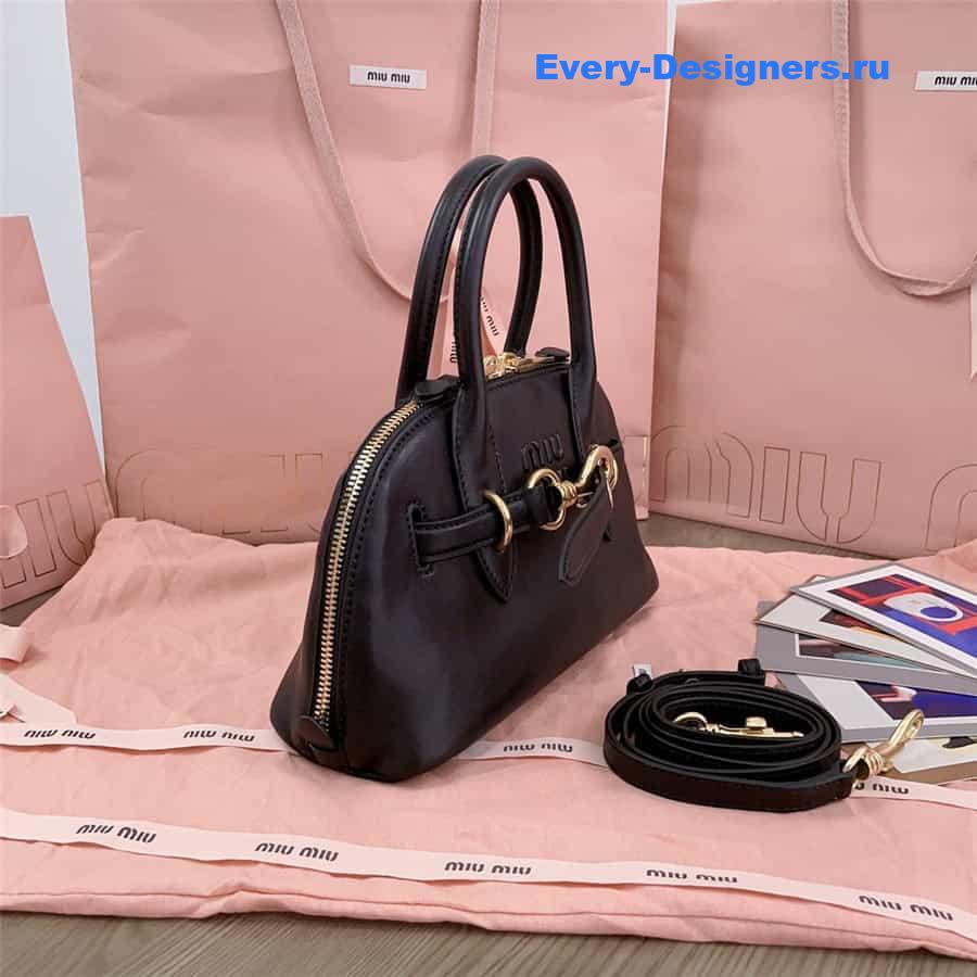 Miu Miu Aventure Black Nappa Leather Bag