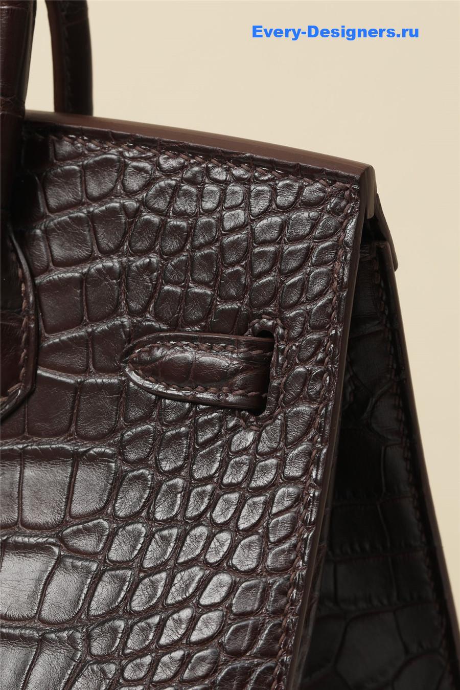 H**me5 birkin kelly 20 alligator bag brown