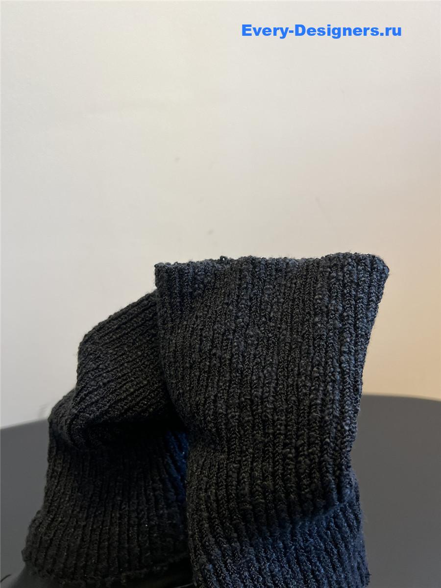 black Ch**el knitted socks boots