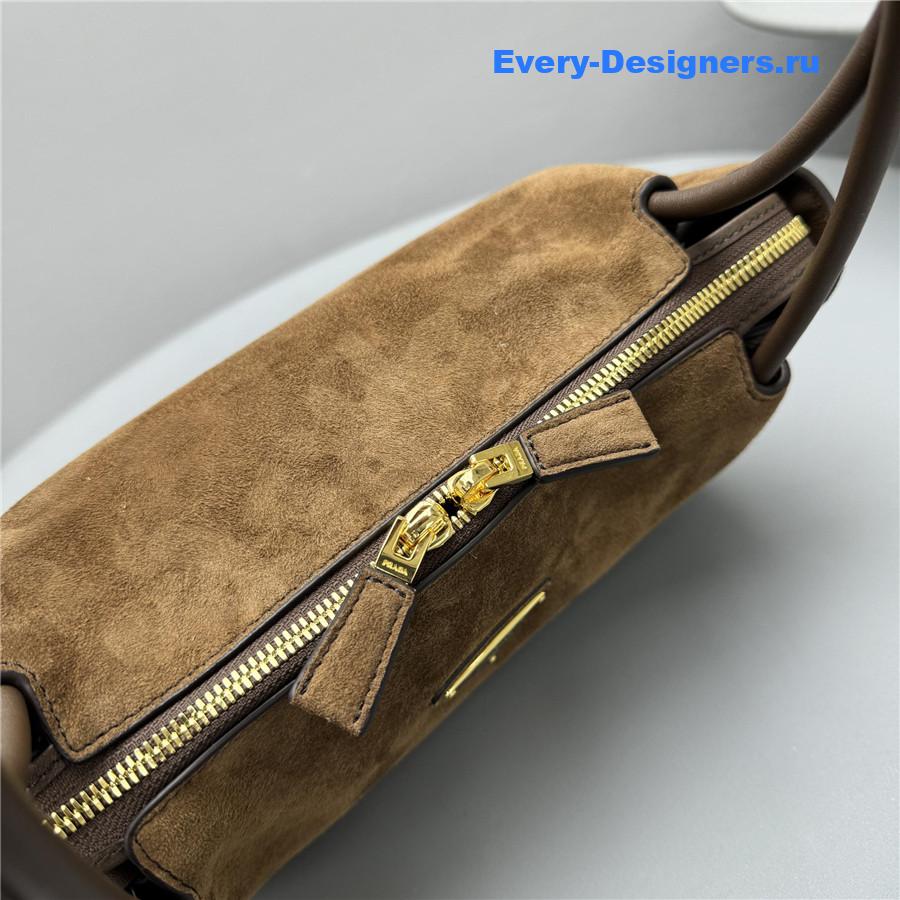 Pra*a medium suede shoulder bag