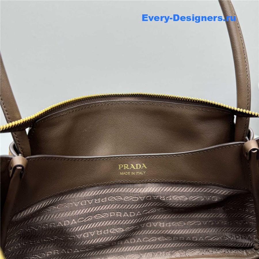 Pra*a medium suede shoulder bag