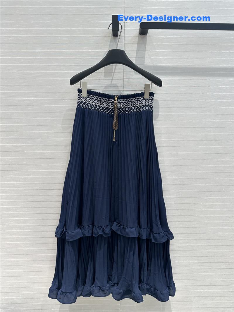 l0vis Vvtt0n lv layered pleated half skirt
