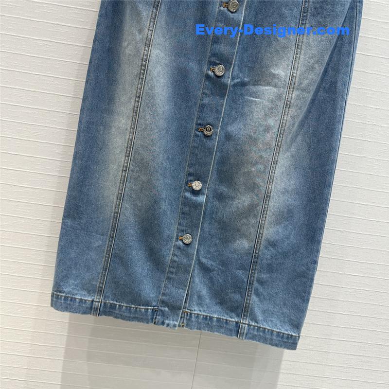 Moncler denim long skirt